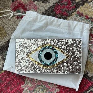 Sequin Evil Eye Clutch